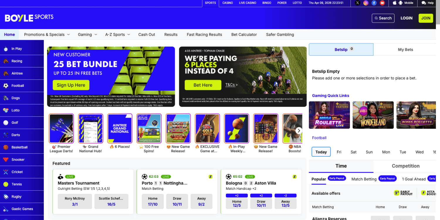 BoyleSports Betting Site not on GamStop