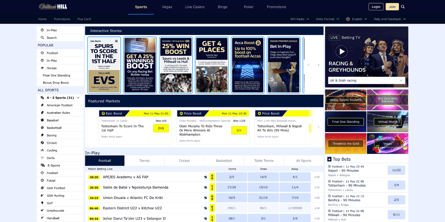 William Hill Betting Site not on GamStop